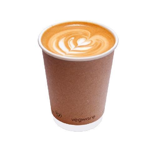 Branded 8oz Double Wall Compostable Paper Cups MOQ 1000